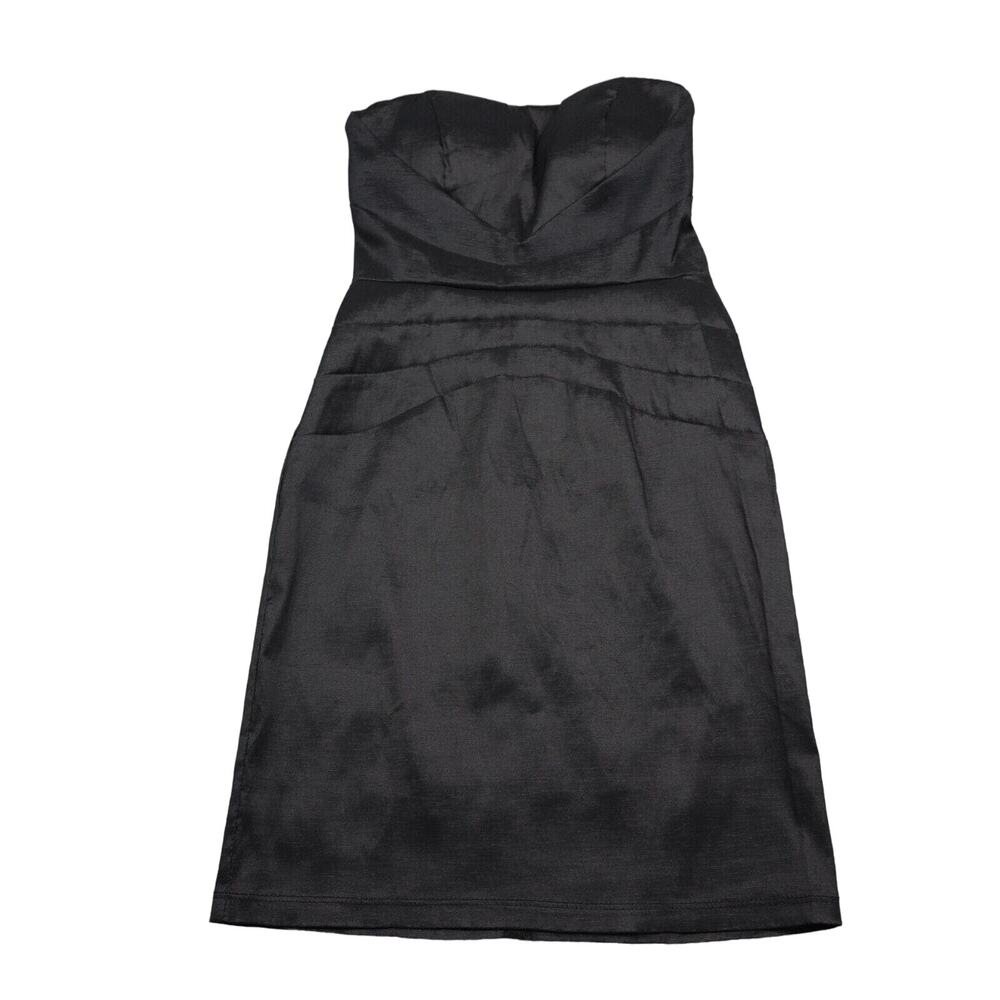 Fe Dress Womens S Black Sheath Sleeveless Sweetheart Neck Zip Padded Bra
